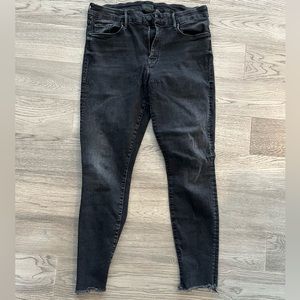 Mother Denim high rise black jeans size 32.  Excellent condition.